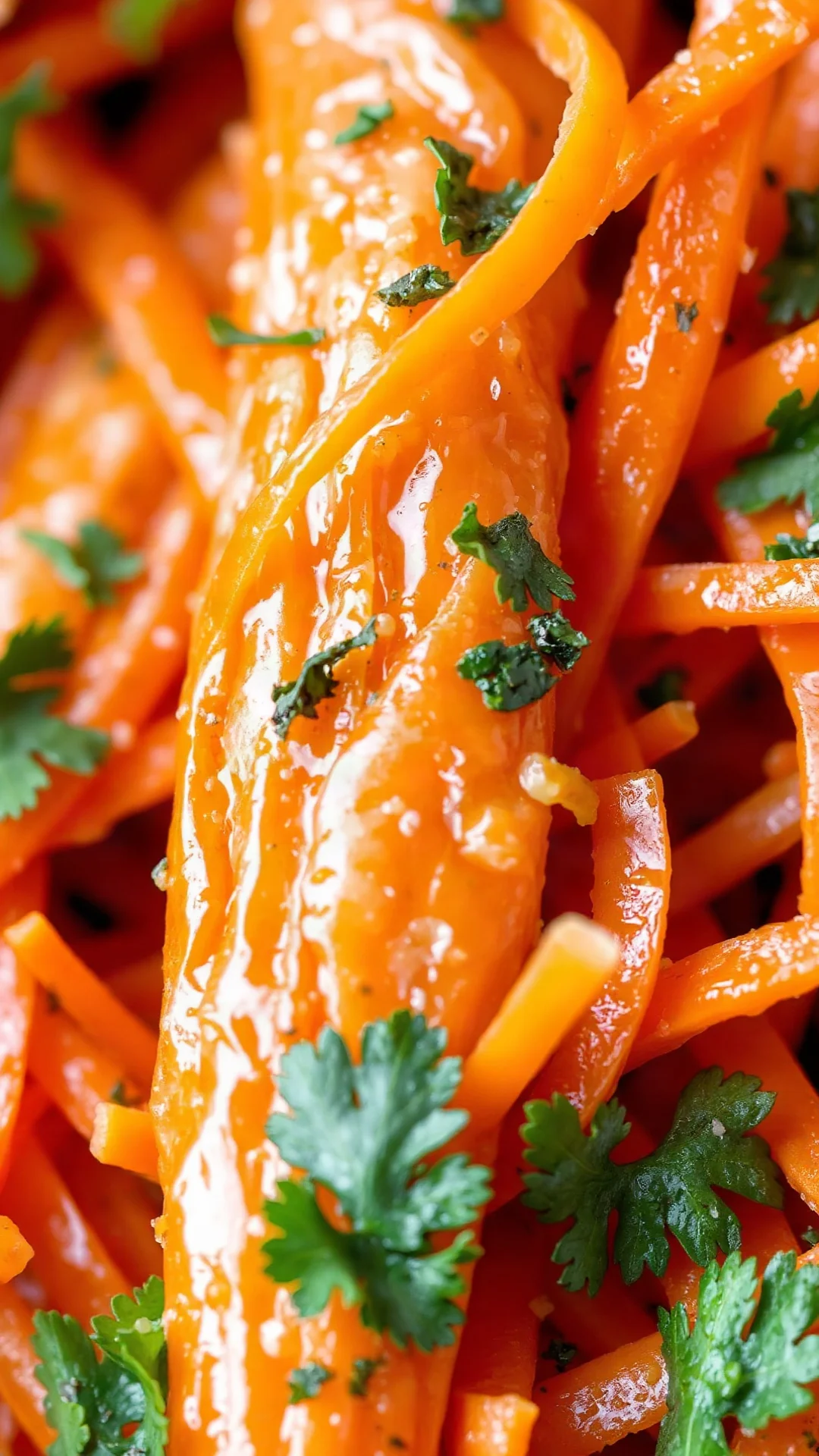 Recette Salade De Carottes croquante avec vinaigrette et herbes fraiches